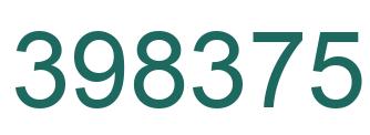 Number 398375 green image