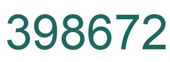 Number 398672 green image