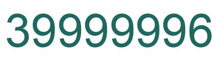 Number 39999996 green image