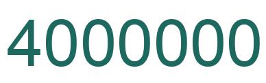 Number 4000000 green image