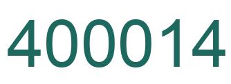 Number 400014 green image