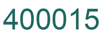 Number 400015 green image