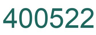 Number 400522 green image