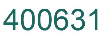 Number 400631 green image