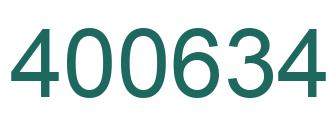 Number 400634 green image