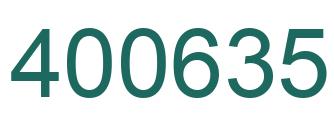Number 400635 green image