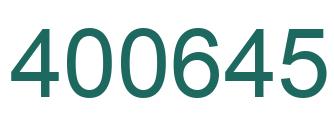 Number 400645 green image