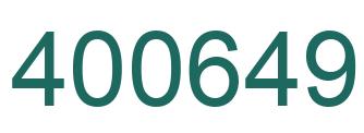 Number 400649 green image