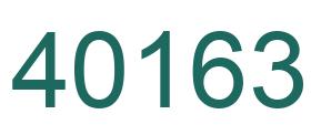Number 40163 green image