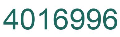 Number 4016996 green image