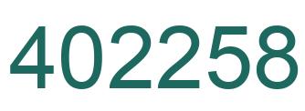Number 402258 green image