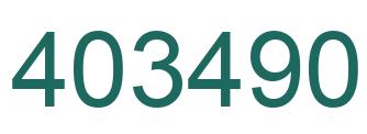 Number 403490 green image