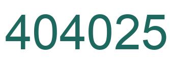 Número 404025 imagen verde