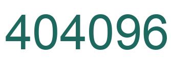 Number 404096 green image
