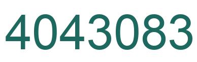 Number 4043083 green image