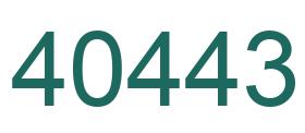 Zahl 40443 grün bild