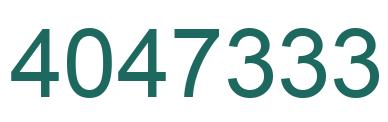 Número 4047333 imagen verde