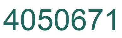 Número 4050671 imagen verde