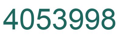 Número 4053998 imagen verde