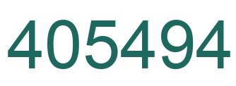 Number 405494 green image