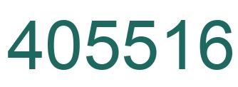 Number 405516 green image
