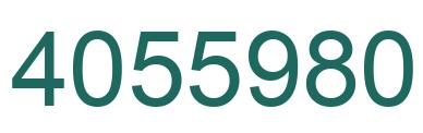 Number 4055980 green image