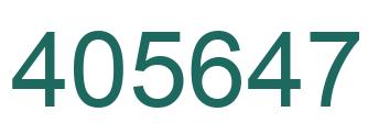 Número 405647 imagen verde