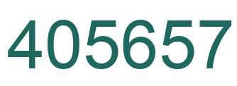 Number 405657 green image