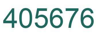 Number 405676 green image