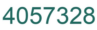 Number 4057328 green image