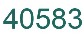 Número 40583 imagen verde