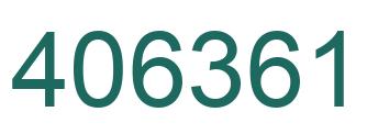 Number 406361 green image