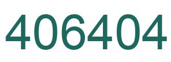 Number 406404 green image