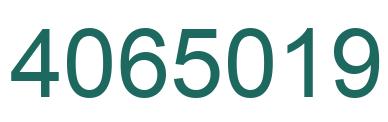 Number 4065019 green image