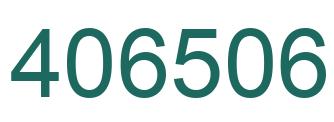 Number 406506 green image