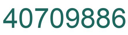 Number 40709886 green image