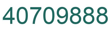 Number 40709888 green image