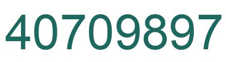 Number 40709897 green image