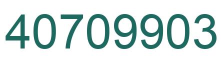 Number 40709903 green image