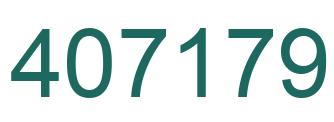 Number 407179 green image