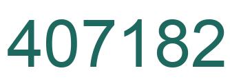 Number 407182 green image