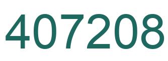 Number 407208 green image