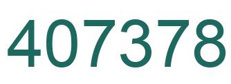 Number 407378 green image