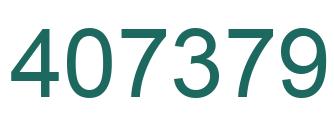 Number 407379 green image