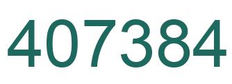 Number 407384 green image