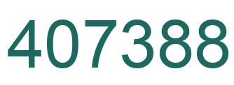 Number 407388 green image