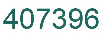 Number 407396 green image