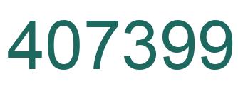 Number 407399 green image