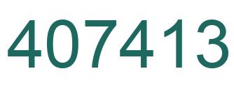 Number 407413 green image