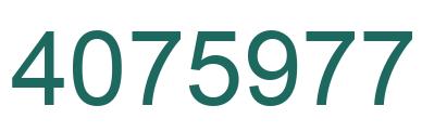 Number 4075977 green image